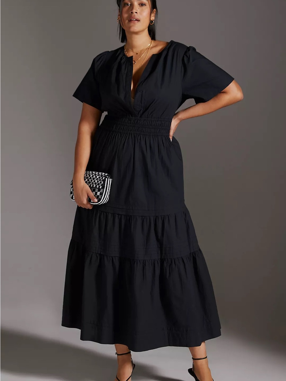 Anthropologie Black Somerset Maxi Dress Size 2X Plus